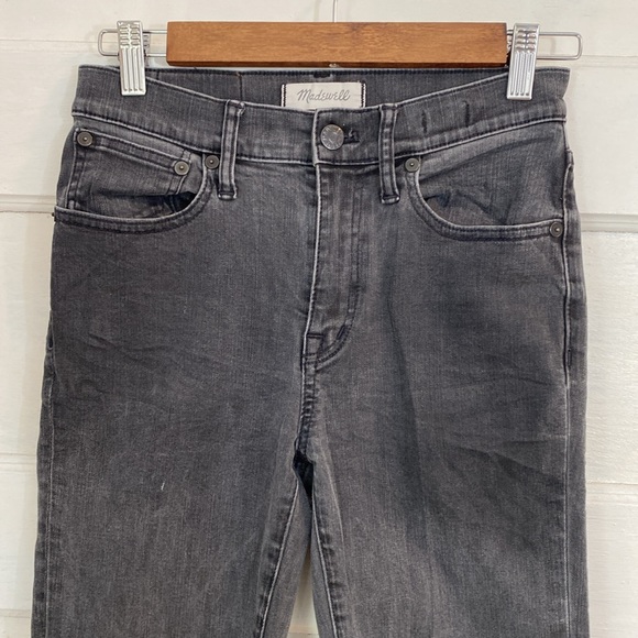 Madewell Cali Demi Bootcut Jeans in Berkeley Black Raw Hem Chewed, Size 25 - Picture 8 of 17